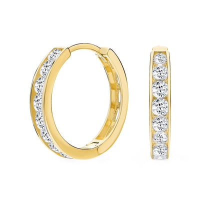 14k Solid Gold Diamond (0.46ct) Huggie Earrings,Minimalist Huggie. Cushionblue