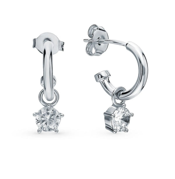 14K Gold Diamond Dangle Earrings Cushionblue