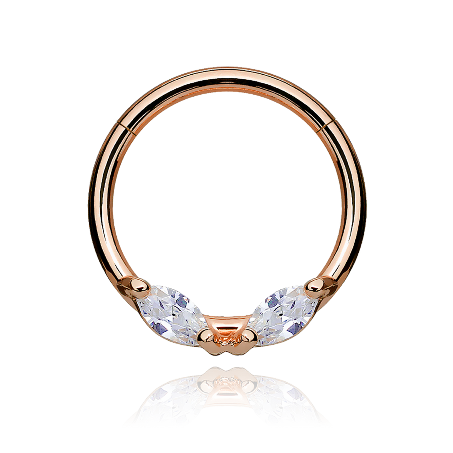 14k Gold Tragus Cartilage Septum Ring Cushionblue