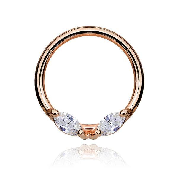 14k Gold Tragus Cartilage Septum Ring Cushionblue
