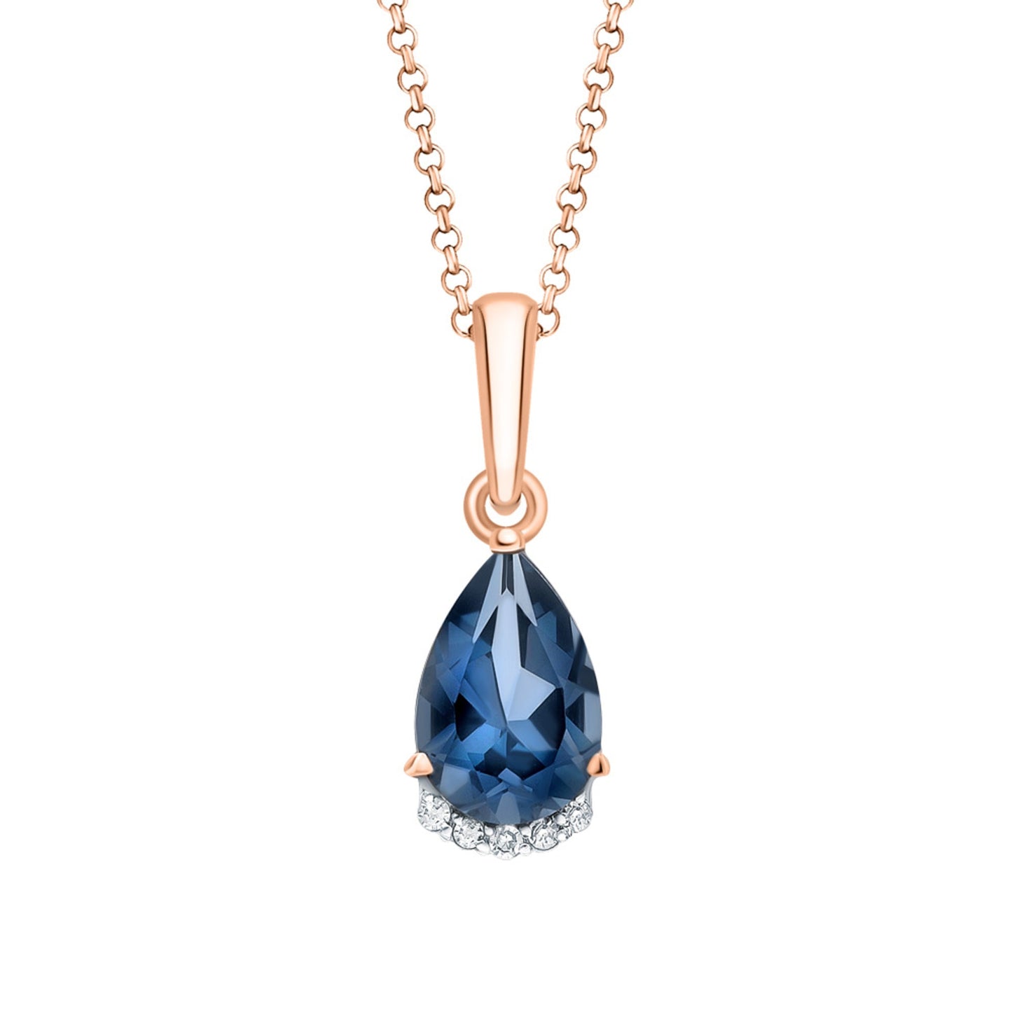 14Kt Gold Amethyst Teardrop Necklace Cushionblue