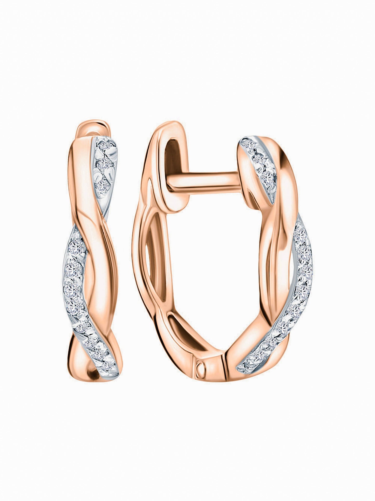 Diamond Huggie Hoop Earrings Cushionblue