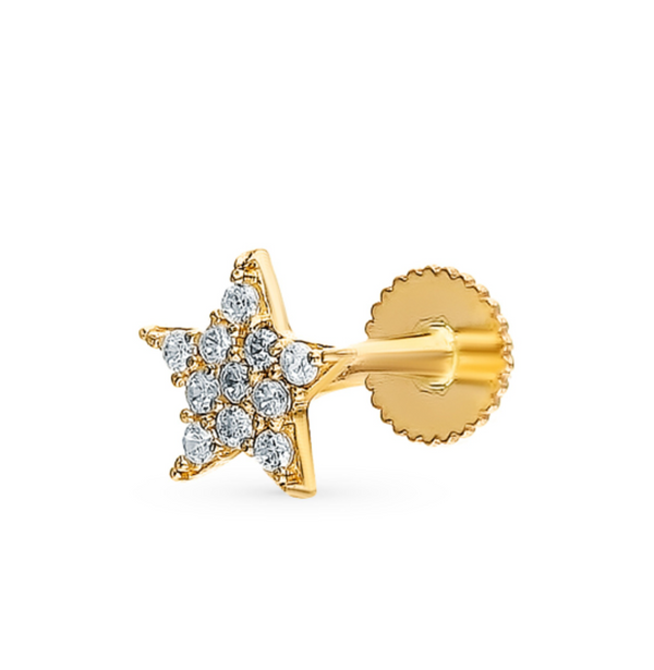 Tiny Star Stud Earring Cushionblue