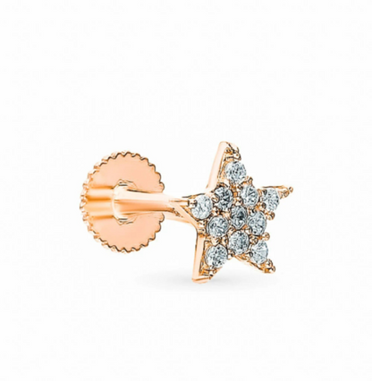 Tiny Star Stud Earring Cushionblue