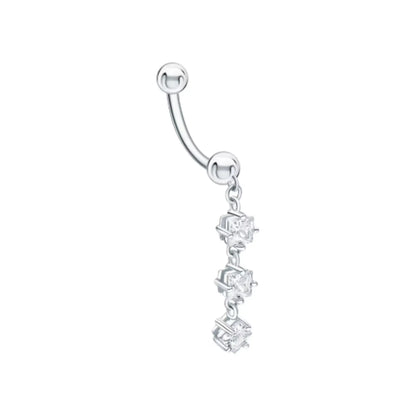 Dangle Drop Princess Diamond Cushionblue