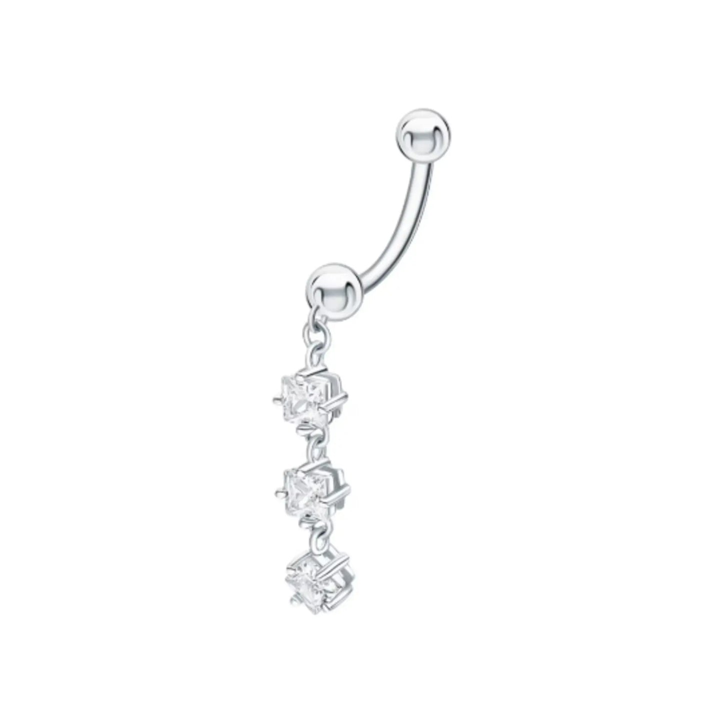 Dangle Drop Princess Diamond Cushionblue