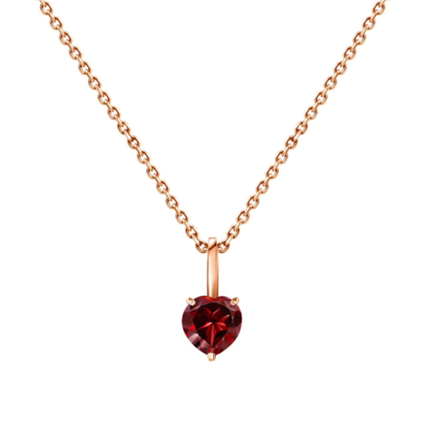 Tanzanite Heart Pendant, 14K Gold Tanzanite Necklace, Red Garnet Heart Pendant. Cushionblue