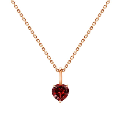 Tanzanite Heart Pendant, 14K Gold Tanzanite Necklace, Red Garnet Heart Pendant. Cushionblue