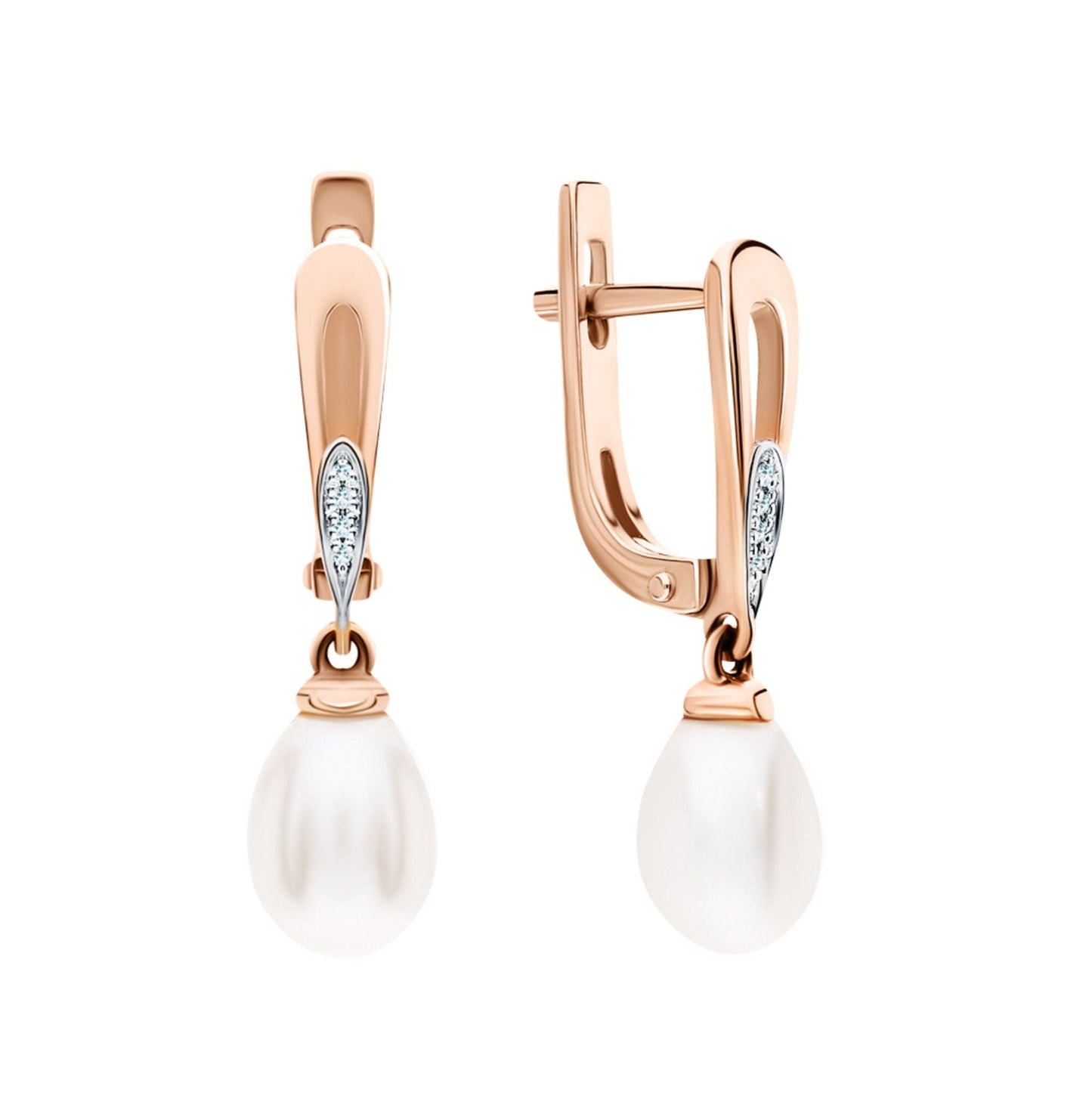 14k Solid Gold Diamond Huggie Earring Cushionblue