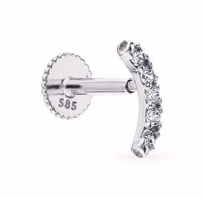 16G Climber Stud Helix Earring Cushionblue