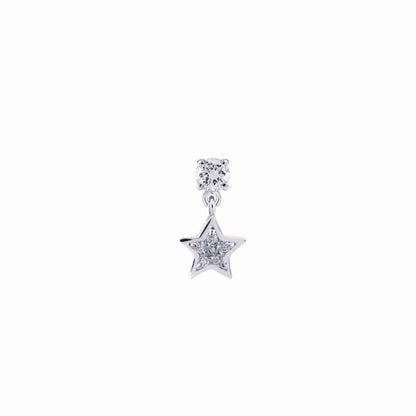14K Gold Star Stud Earring | Tiny Star Drop Earring | Cartilage Helix Piercing | Ear Climber Jewelry | Gift For Her. Cushionblue