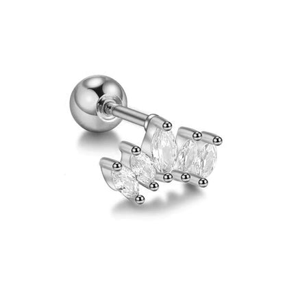 14K Gold Marquise Diamond Piercing Cushionblue