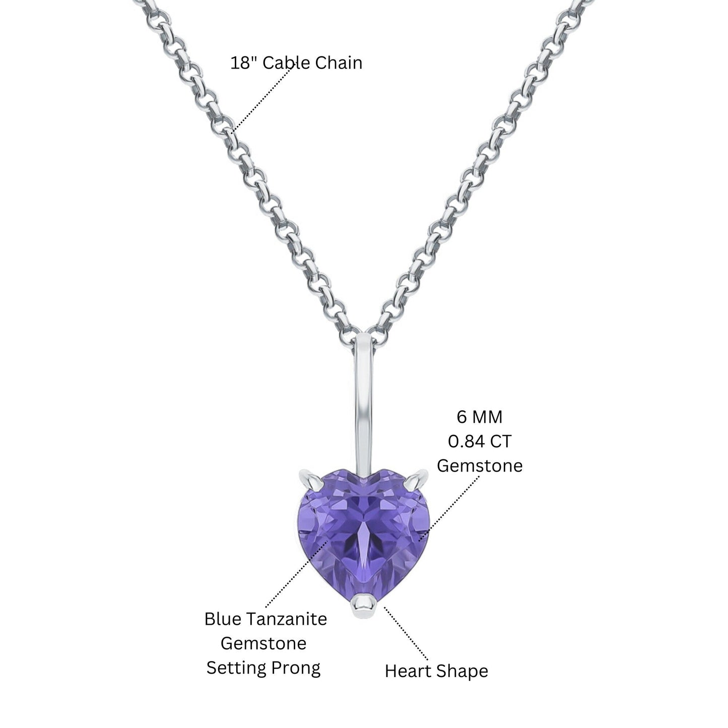Tanzanite Heart Pendant, 14K Gold Tanzanite Necklace, Red Garnet Heart Pendant. Cushionblue
