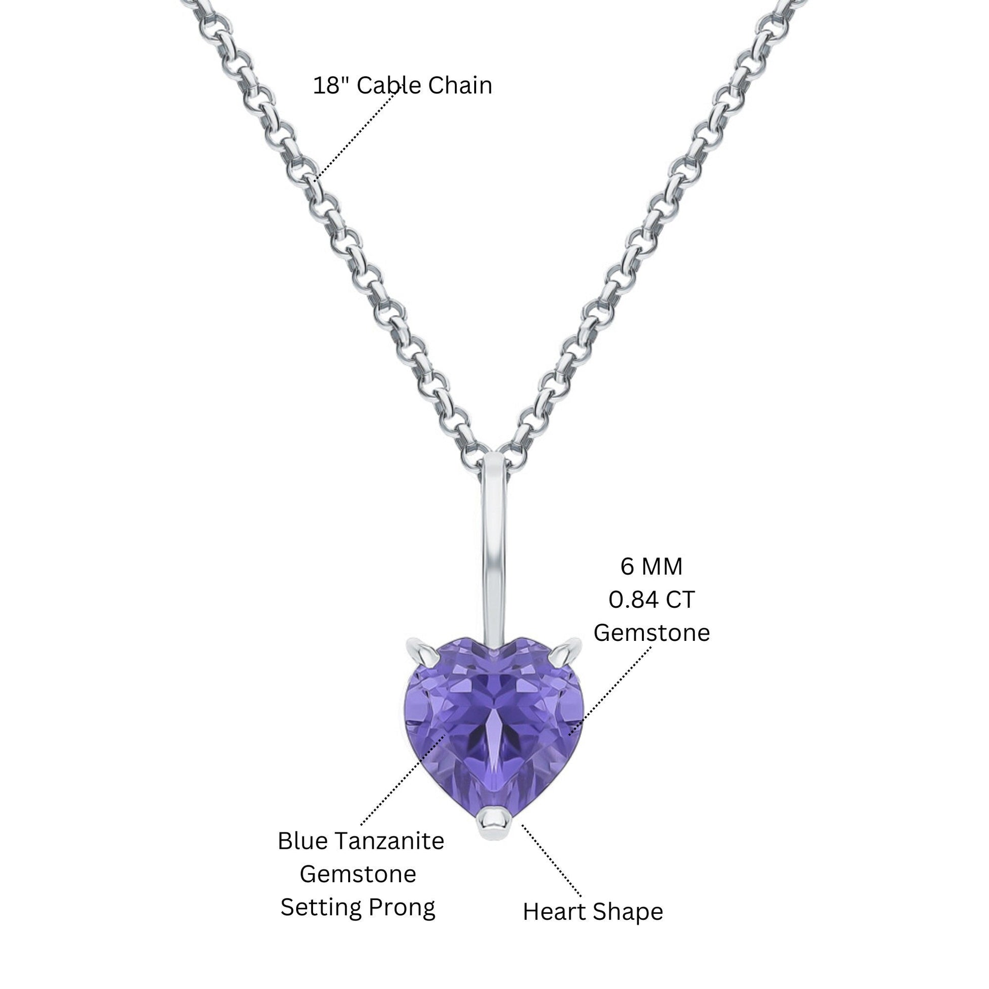 Tanzanite Heart Pendant, 14K Gold Tanzanite Necklace, Red Garnet Heart Pendant. Cushionblue