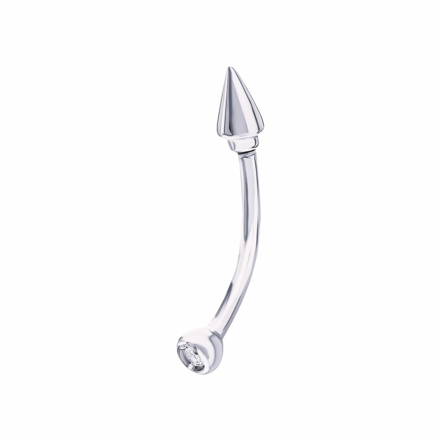 14K Gold Eyebrow Ring with Spikes | Cone Daith, Rook, Lip, Cartilage, and Eyebrow Piercing Jewelry, Gift for Her. Cushionblue