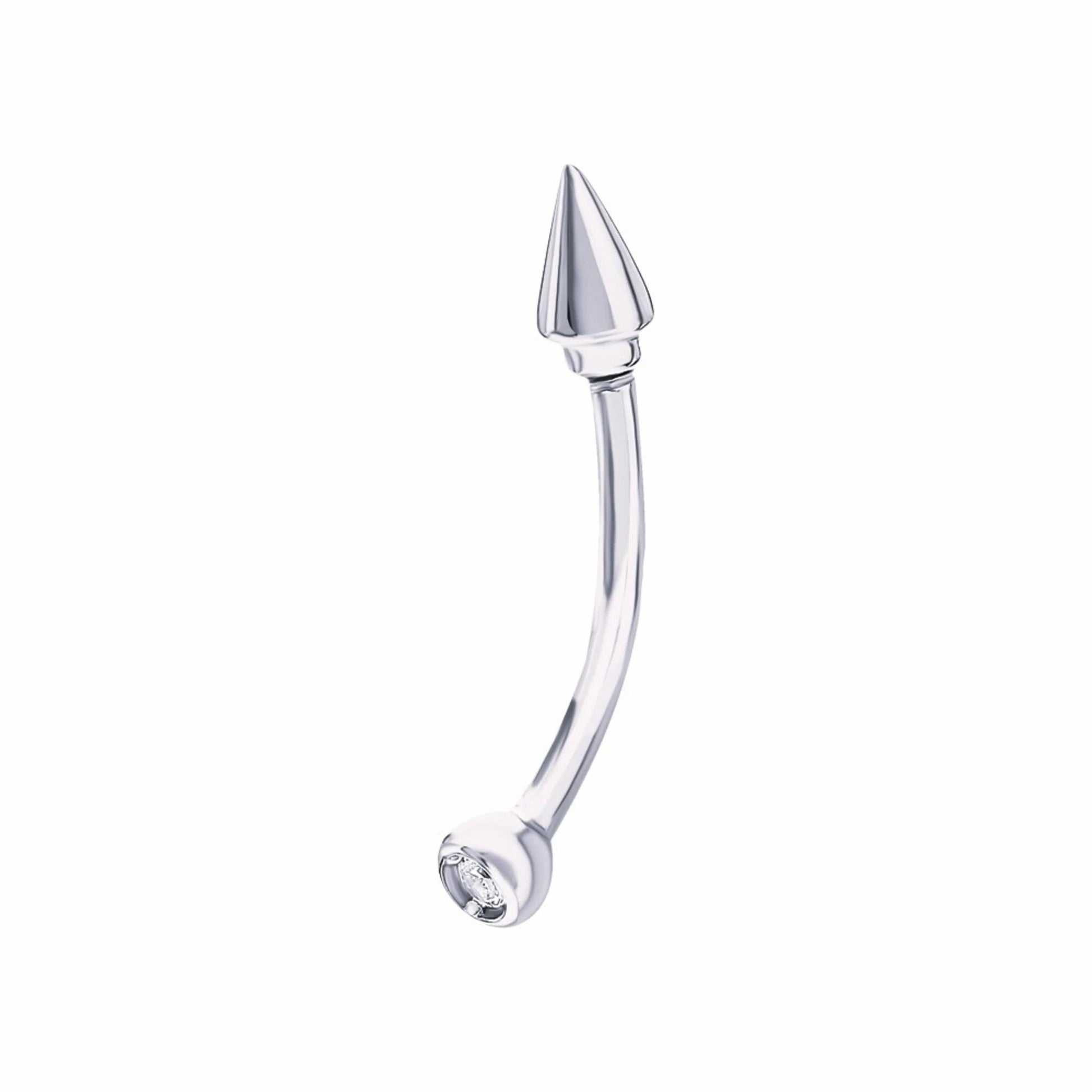 14K Gold Eyebrow Ring with Spikes | Cone Daith, Rook, Lip, Cartilage, and Eyebrow Piercing Jewelry, Gift for Her. Cushionblue