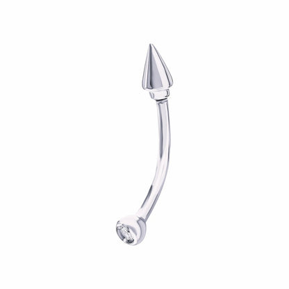 14K Gold Eyebrow Ring with Spikes | Cone Daith, Rook, Lip, Cartilage, and Eyebrow Piercing Jewelry, Gift for Her. Cushionblue