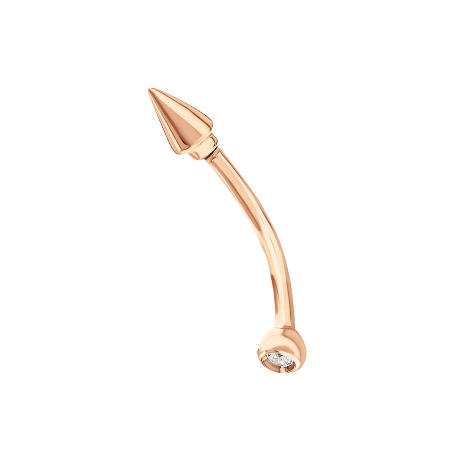14K Gold Eyebrow Ring with Spikes | Cone Daith, Rook, Lip, Cartilage, and Eyebrow Piercing Jewelry, Gift for Her. Cushionblue