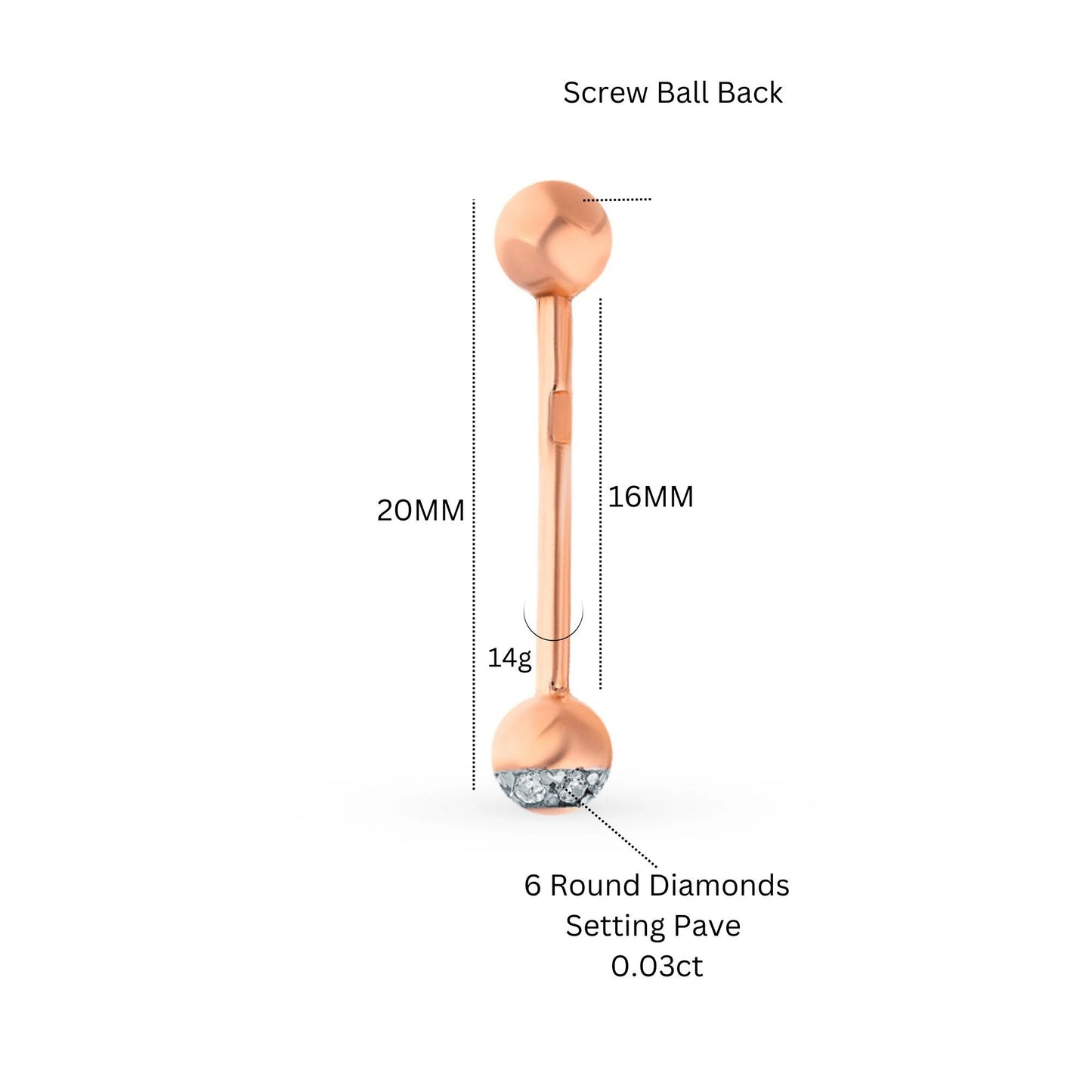 14k Gold Diamond Tongue Barbell, Luxury Tongue Piercing Stud, Bling Gold Body Jewelry. cushionblue