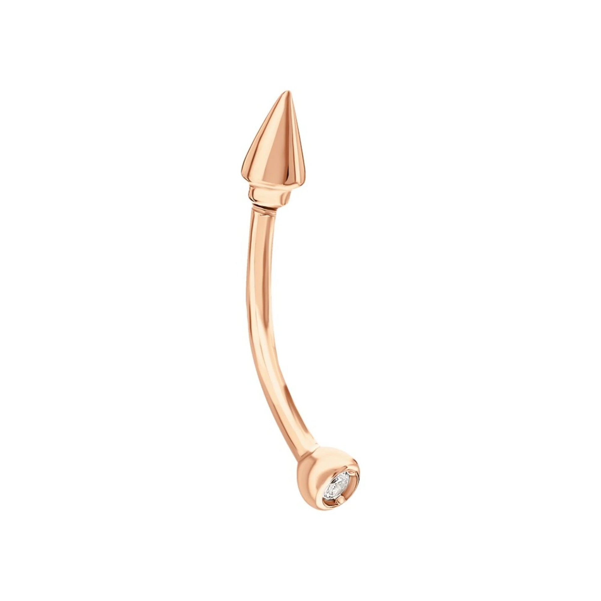 14K Gold Eyebrow Ring with Spikes | Cone Daith, Rook, Lip, Cartilage, and Eyebrow Piercing Jewelry, Gift for Her. Cushionblue