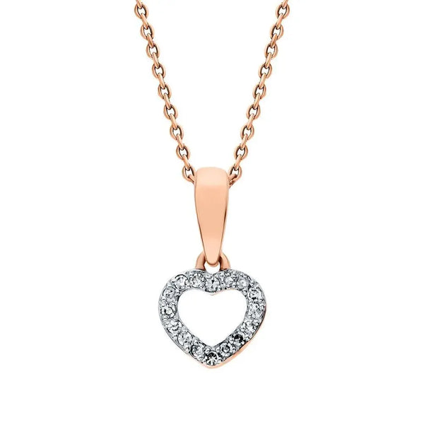 Heart shape diamonds pendant necklace - cushionblue