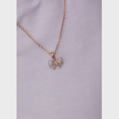 Diamond with Rose Gold Unique pendant necklace