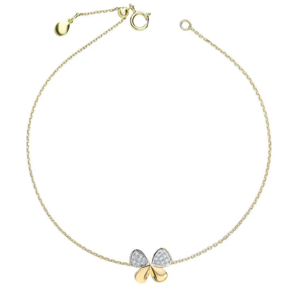Yellow Gold Tennis Bracelets in 10K (0.09tcw) - cushionblue