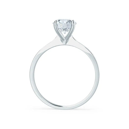 4 Prong Brilliant Round Diamond White Gold Tulip Solitaire Ring - cushionblue