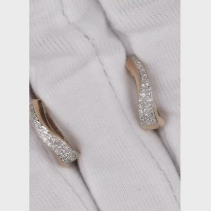 Rose Gold Latch back earrings with diamonds(0.11ct)