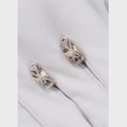 Rose Gold Latch back earrings with diamonds(0.13ct)
