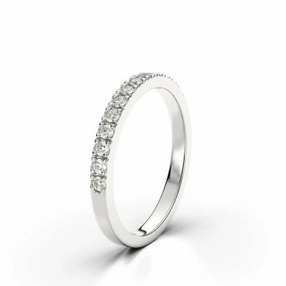 White Gold Round Brilliant Cut Bridal Set Ring - cushionblue