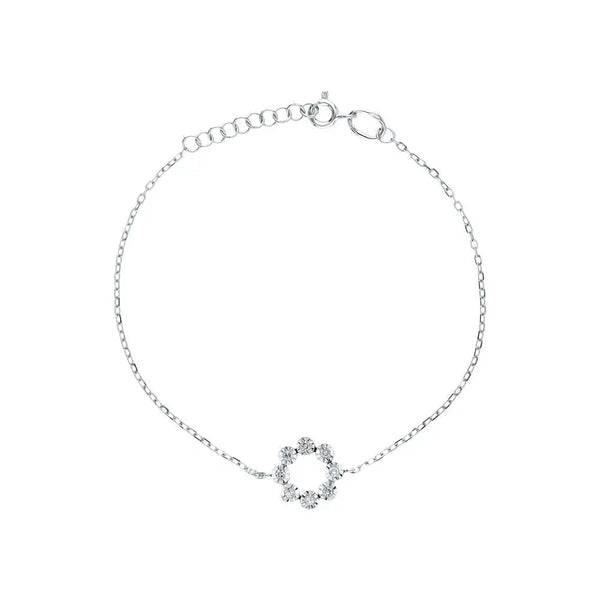 White Gold Tennis Bracelets in 10K (0.14tcw) - cushionblue