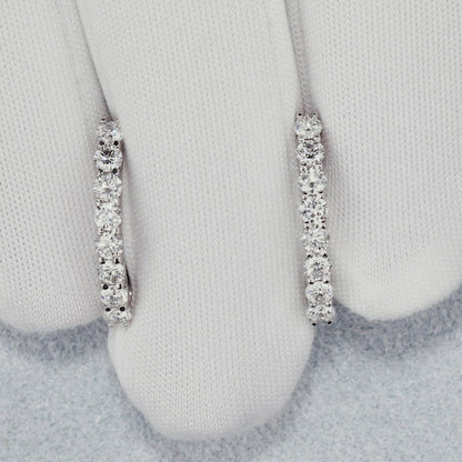 White Gold Latch back earrings with diamonds(0.60ct)