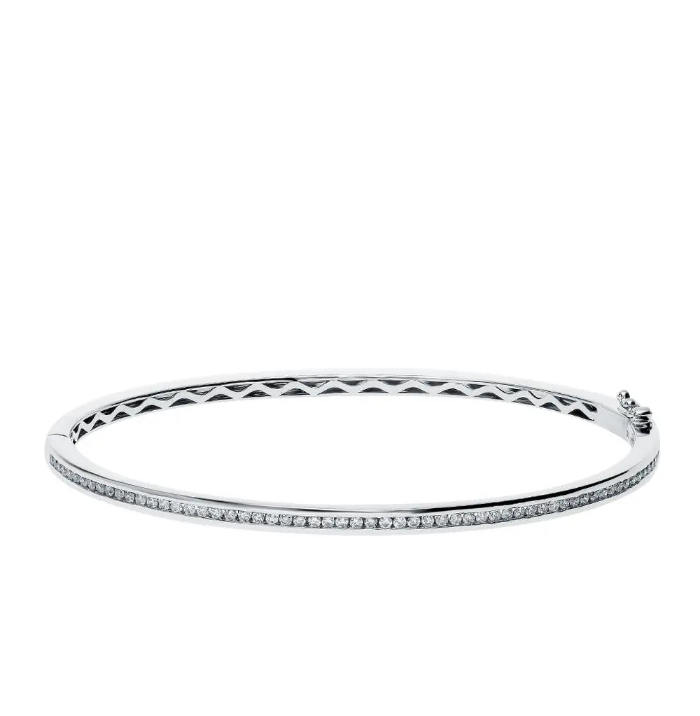 White Gold Tennis Bracelets in 10K (0.59tcw) - cushionblue