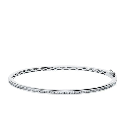 White Gold Tennis Bracelets in 10K (0.59tcw) - cushionblue