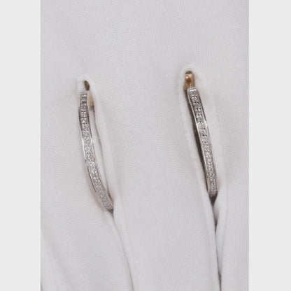 Rose Gold Huggie earrings with diamonds(0.34ct)