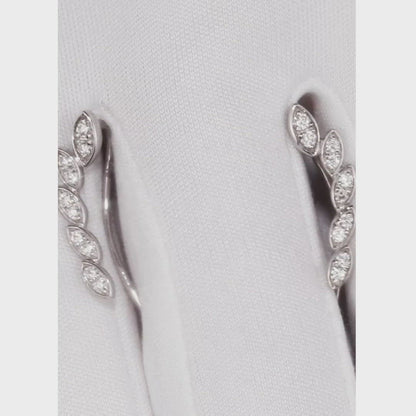 White Gold Ear cuffs earrings with diamonds(0.20ct)