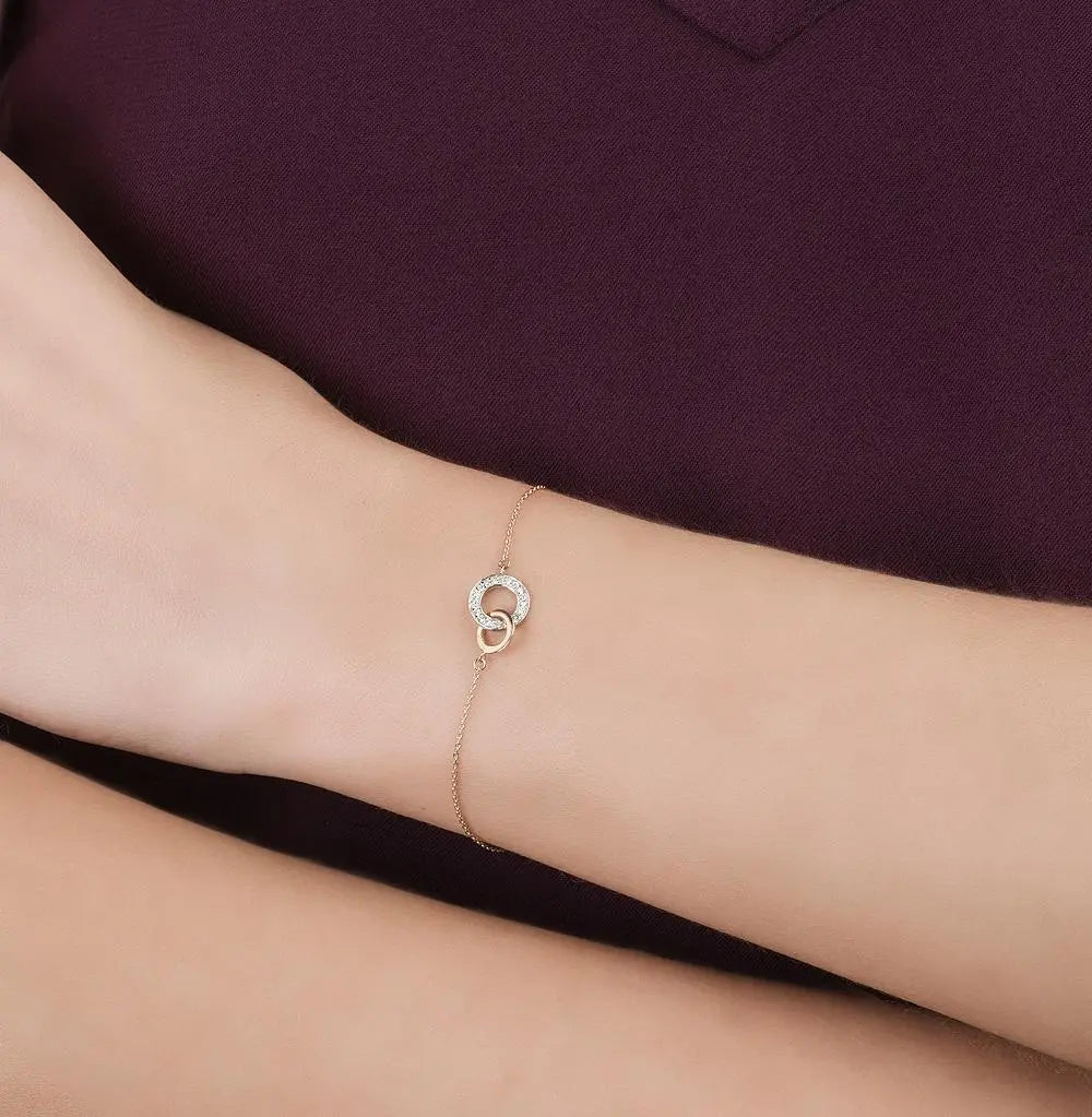 Rose Gold Tennis Bracelets in 10K (0.08tcw) - cushionblue