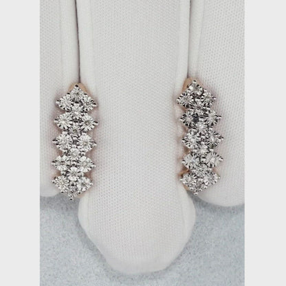 Rose Gold Latch back earrings with diamonds(0.12ct)