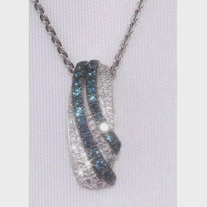 White Gold Unique pendant necklace with diamonds