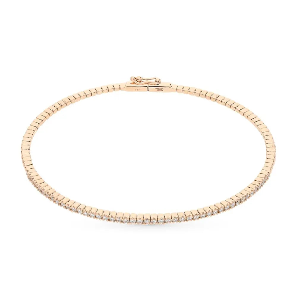 Rose Gold Tennis Bracelets in 10K (0.51tcw) - cushionblue