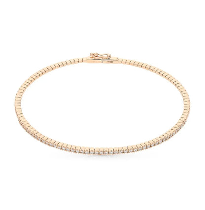 Rose Gold Tennis Bracelets in 10K (0.51tcw) - cushionblue