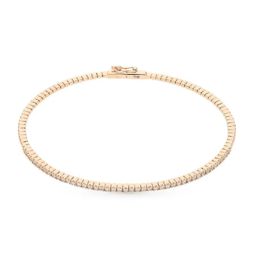 Rose Gold Tennis Bracelets in 10K (0.51tcw) - cushionblue