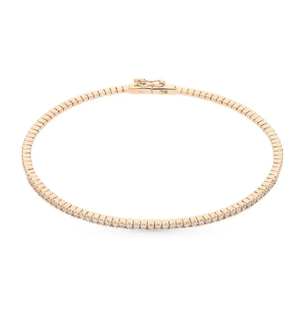 Rose Gold Tennis Bracelets in 10K (0.51tcw) - cushionblue