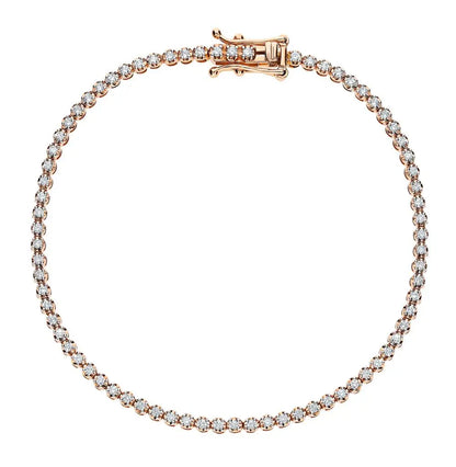 Rose Gold Tennis Bracelets in 10K (0.70tcw) - cushionblue