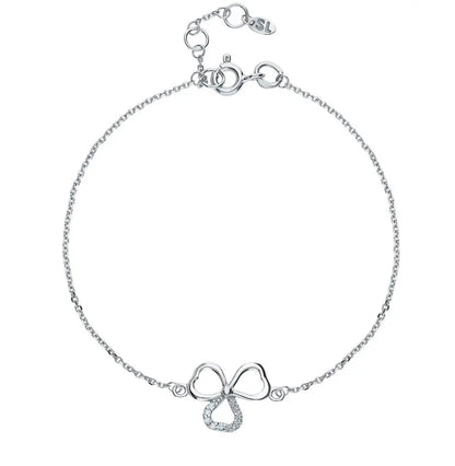 White Gold Tennis Bracelets in 10K (0.04tcw) - cushionblue