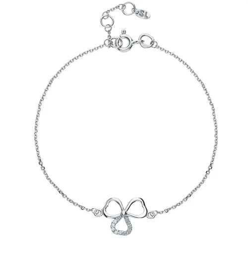 White Gold Tennis Bracelets in 10K (0.04tcw) - cushionblue