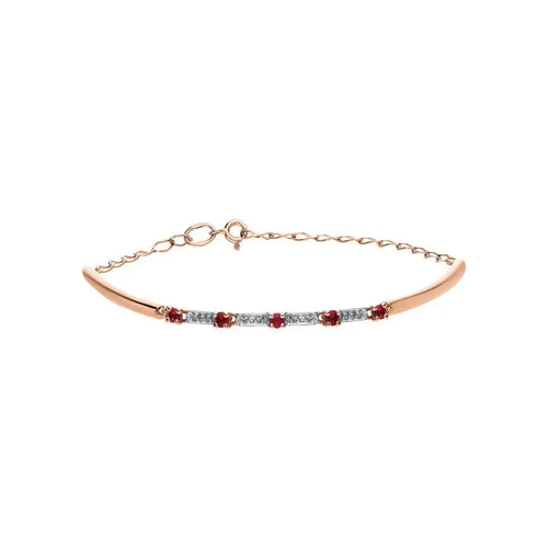 Rose Gold Tennis Bracelets in 10K (0.51tcw) - cushionblue