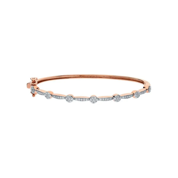 Rose Gold Tennis Bracelets in 10K (0.32tcw) - cushionblue