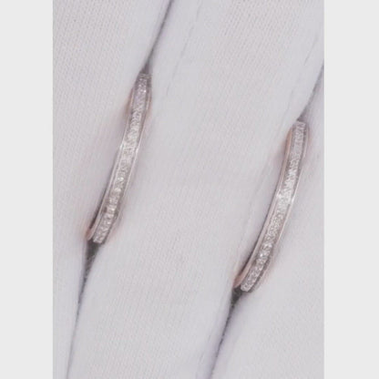 Rose Gold Huggie earrings with diamonds(0.13ct)
